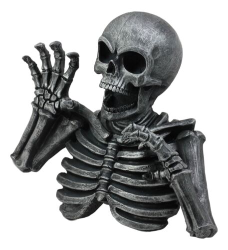 Thriller Graveyard Morbid Clawing Skeleton Wall Decor Dead Skull Hanging Statue