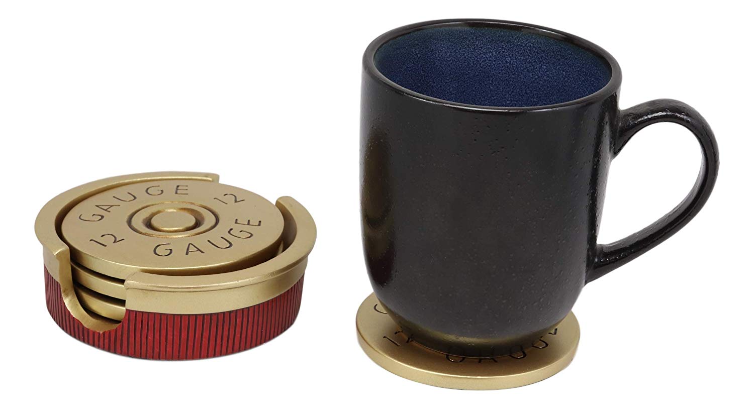 Ebros Gift Western 12 Gauge Shotgun Shells Ammo Coaster Set With 4 ...