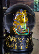 Ancient Egyptian Pharaoh King Tut Small Water Globe With Hieroglyphic Base