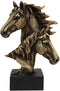 Ebros Gift 9" Tall Western Horse and Foal Head Bust Figurine with Black Pedestal