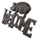 Rustic Country Farm Bacon Swine Pig Welcome Sign Wall Decor Cutout Plaque 8"L