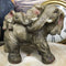 Small Wildlife Elephant Father Piggybacking Playful Calf Figurine 5.25"L