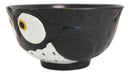 Pack Of 6 Black Whimsical Big Eyed Owls Rice Soup Appetizer Sauce Bowls 14oz
