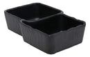 Ebros Black Melamine Traditional Design Condiments Ketchup BBQ Soy Sauce Dipping Bowl or Dish With Divider 2 Compartments Set of 6 Housewarming Gifts For Sushi Asian Dining Restaurant Supply