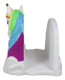 Sacred Pride Golden Horn Rainbow Unicorn On Clouds Paper Napkin Holder Figurine