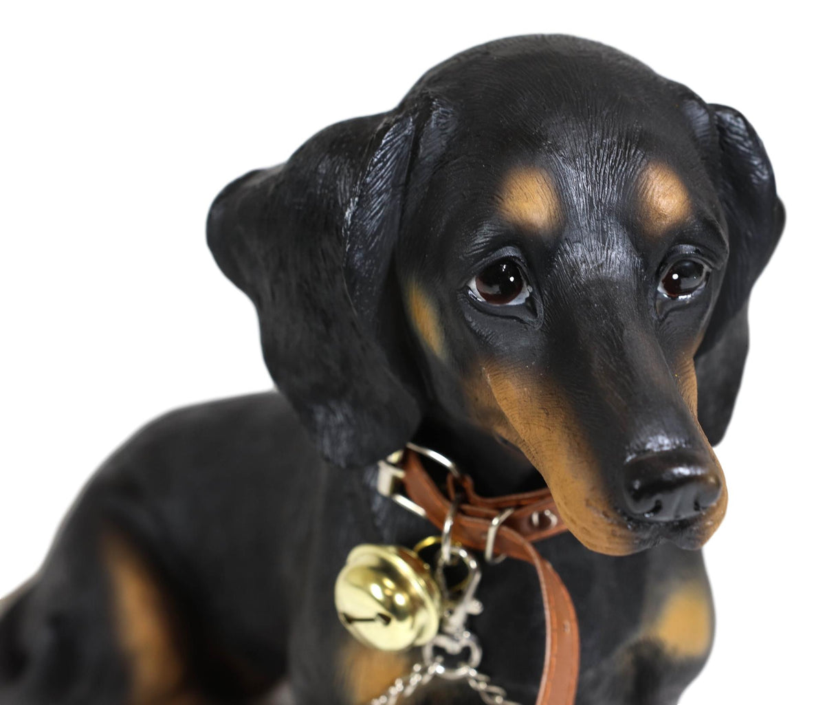 Ebros Adorable Black & Tan Dachshund Dog Welcome Statue 10.5"Tall Sausage Wiener Dog Figurine Guest Greeter Home Decor - Ebros Gift