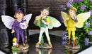 Ebros Set of 3 Fairy Garden Boy Fairies in Morning Violin Serenade Figurines 4"H