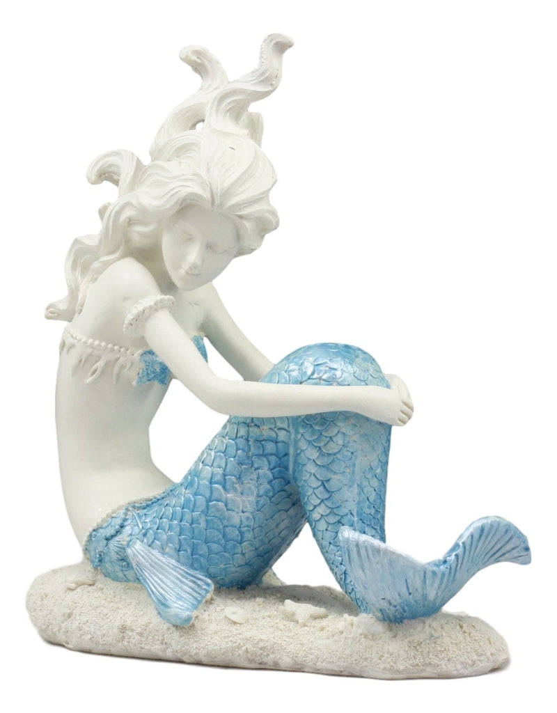 Ebros Lovesick Mermaid Sitting On Ocean Floor Statue 6.5" Tall Mermaid Figurine