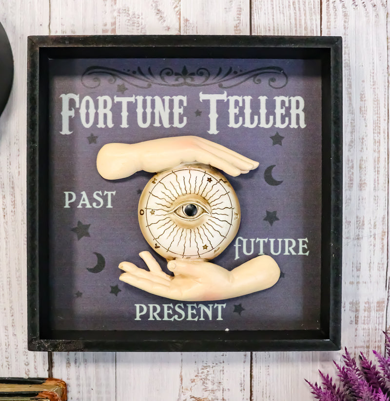 All Seeing Eye Fortune Teller Palms Past Future Present Wall Decor With Frame