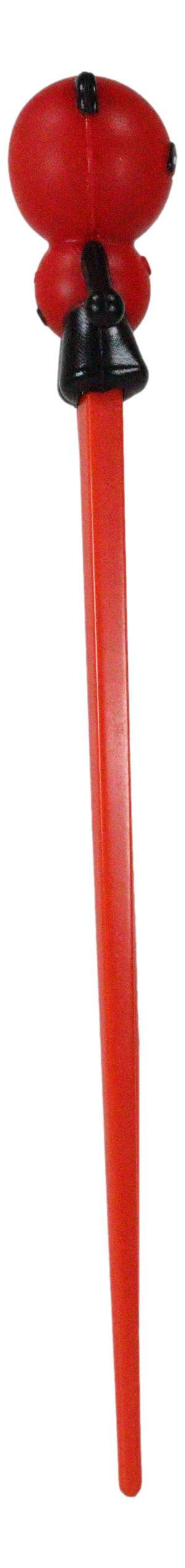Valentine Red Giant Panda Reusable Training Chopsticks Set With Silicone Helper - Ebros Gift