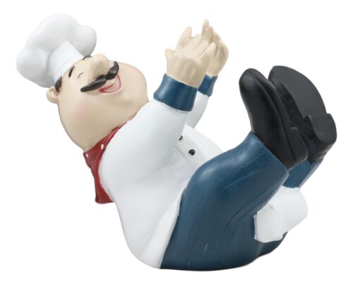 For The Love Of Wine Fat Chef Marco Hugging Wine Bottle Holder Figurine Kitchen