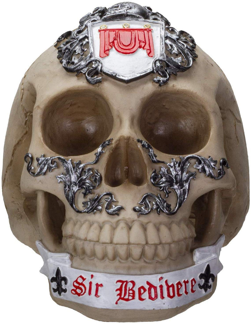 Ebros Knights of The Round Table King Arthur Skulls Sir Bedivere Skull Figurine