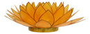 Tangerine Capiz Seashells Lotus Flower Votive Tea Light Candle Holder 8.5"D