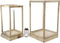 Ebros Set of 2 Large Rustic Clear Glass Display Boxes with Natural Wood Frames