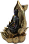 Ebros Spiritual Harmony Chakra Yoga Backflow Cone Incense Burner Statue 6" Tall