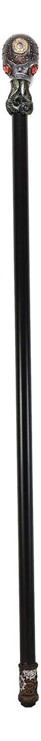 Ebros Steampunk Robotic Kraken Cthulhu Octopus Swagger Stick Cane Staff 38" Long Decorative Costume Prop Victorian Industrial Sci Fi Decor Collectible Figurine NOT for Medical Walking Assistance
