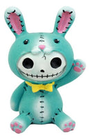 Larger Furrybones Blue Bunny Rabbit Figurine 4"H Bun Bun Hooded Skeleton Monster