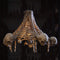 Ossuary Skulls Bones and Spines Pentagonal Ceiling Chandelier Light Lamp 20"H