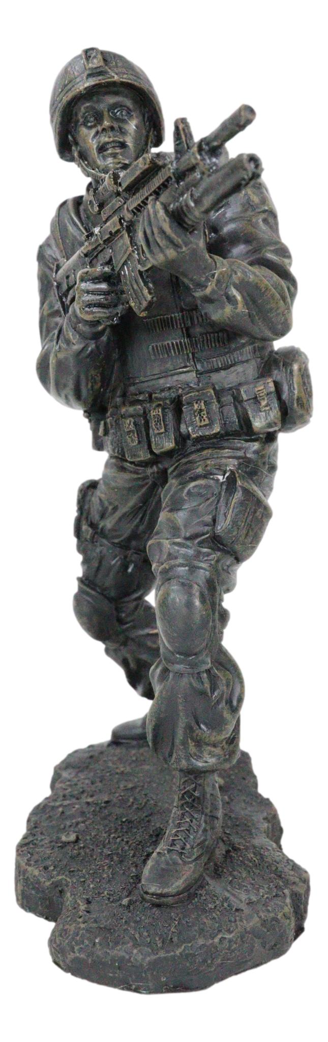 Ebros Military Solider In Battle Figurine 7.25 Inch Tall - Ebros Gift