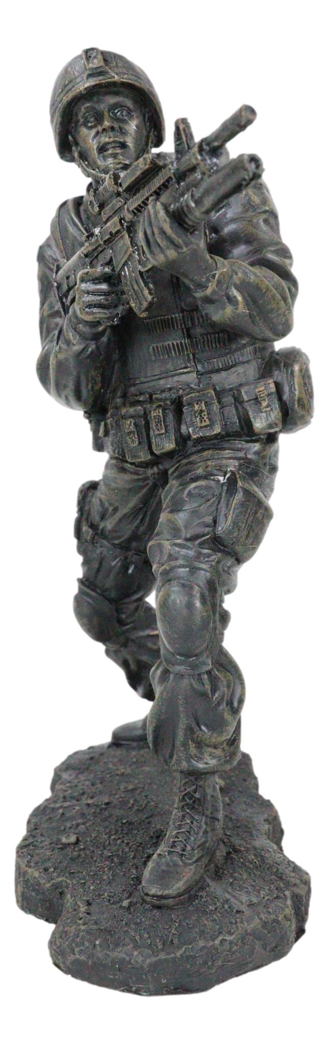 Ebros Military Solider In Battle Figurine 7.25 Inch Tall