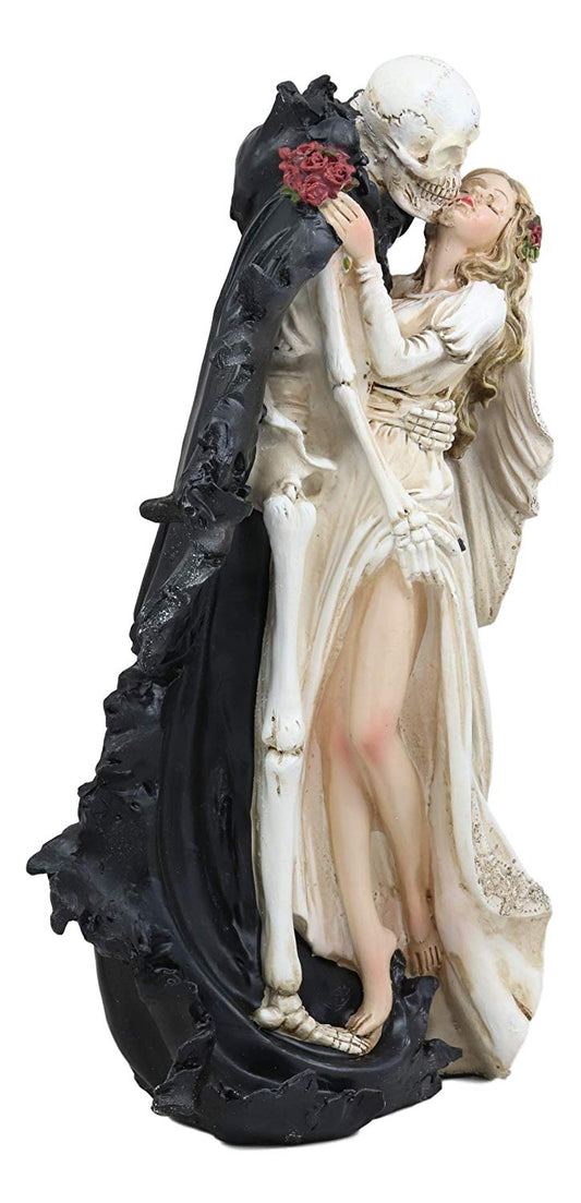 Ebros Wedding Bride and Death Grim Reaper Skeleton The Kiss Figurine 14.25"H