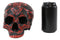 Ebros Black and Red Gothic Tribal Warrior Blood Maori Tattoo Skull Figurine 7"L