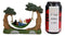 Ebros Whimsical Bookworm Gnome Sleeping On Hammock by Toadstool Mushrooms Forest Tree Ents Statue 6.5" Wide