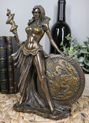 All Mother Goddess Frigga Holding Spear And Shield Statue Norse Asgard Wife Odin