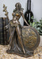 All Mother Goddess Frigga Holding Spear And Shield Statue Norse Asgard Wife Odin