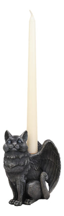 Ebros Gothic Angel Winged Cat Gargoyle Candle Holder Statue