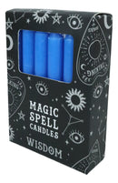 Dark Blue Wisdom Truth Pack of 12 Wicca Occult Witch Ritual Spell Chime Candles