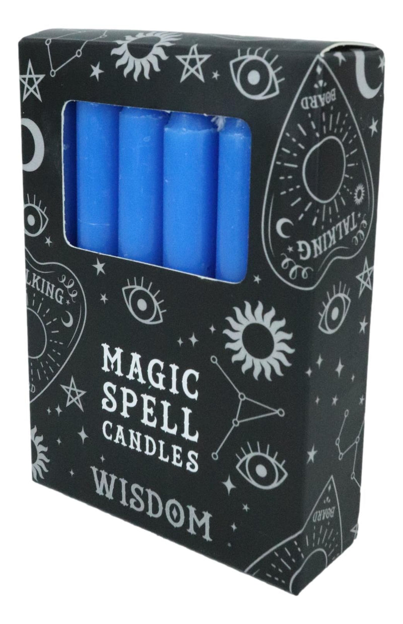 Dark Blue Wisdom Truth Pack of 12 Wicca Occult Witch Ritual Spell Chime Candles