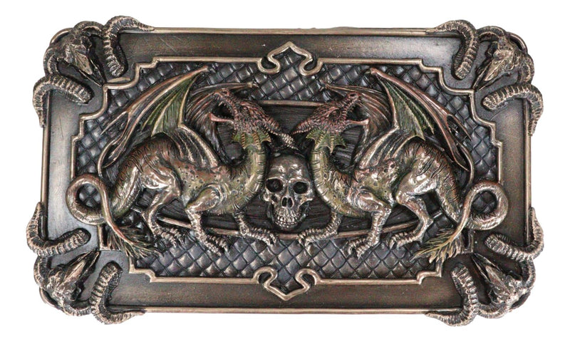 Fantasy Guardian Dragons Baphomet Horned Goat And Skulls Decorative Jewelry Box