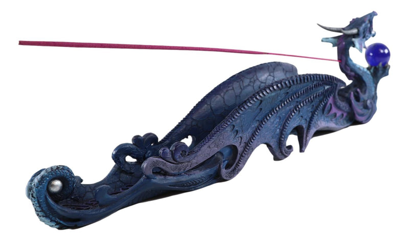 Ebros Myths And Legends Blue Leviathan Deep Sea Dragon Incense Stick Holder Figurine