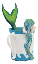 Ebros Amy Brown Fantasy Morning Bliss Pretty Mermaid In Coffee Cup Statue Nautical Coastal Decor Sculpture Figurine