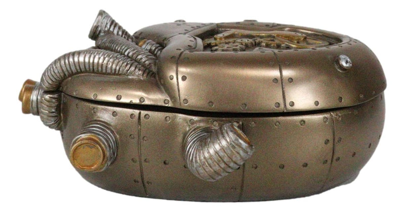 Steampunk Dragon Heart Gear Pulse Radioactive Fire Engine Jewelry Box Figurine