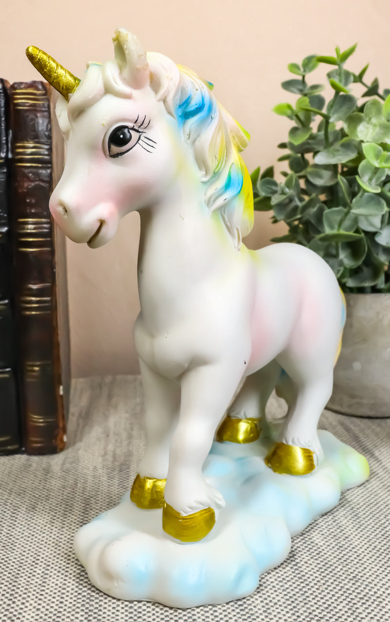 Ebros Pastel Colors Majestic Rainbow Mane Unicorn Mare Horse with