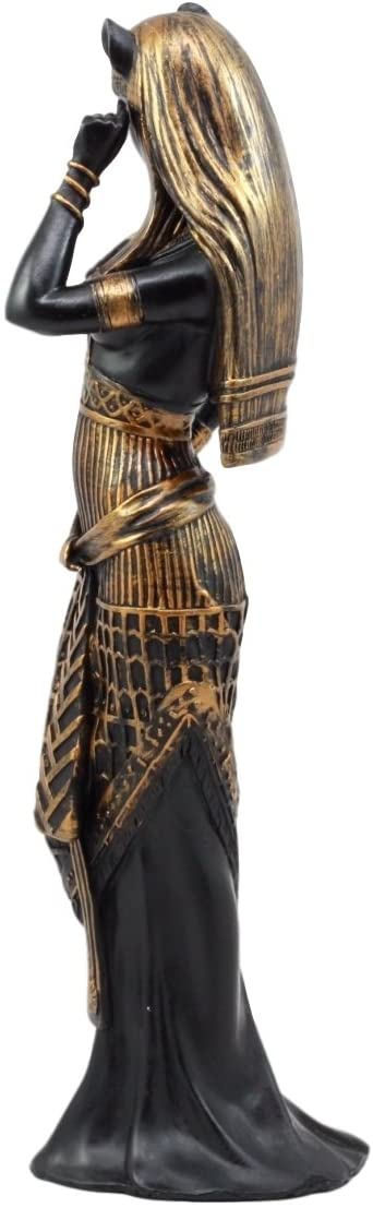 Ebros Gift Egyptian Goddess Bastet Cat in Sensual Human Form Figurine 10.75"H