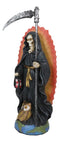 Ebros 7.25"H Holy Death Santa Muerte With Scythe In Tunic Robe Figurine (Black)