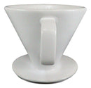 White Porcelain Coffee Maker Carafe Pot With Pour Over Dripper Filter Cup Set