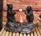 Ebros Whimsical Rustic Forest Black Bears Father and Son Making Marshmallow Smores by Bonfire Campfire Night Light Small Statue Woodland Cabin Lodge Decor Bear Figurine As Decorative Home Accent