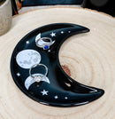 Wicca Occult Triple Moon Goddess Ceramic Trinket Jewelry Dish Or Appetizer Plate