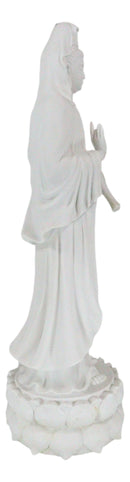 Large 29"H Feng Shui Goddess Guanyin Kuan Yin With Jar Standing on Lotus Statue