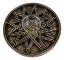 Greek Astrological Horoscopes Zodiac Pentagram Alchemy Votive Candle Holder