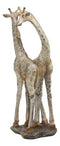 Large Mosaic Twin Reticulated Giraffe Couple Statue 12.5"Tall Giraffes Decor