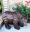 Large 21" Long Grizzly Brown Bear Polyresin Outdoor Garden Decorative Statue