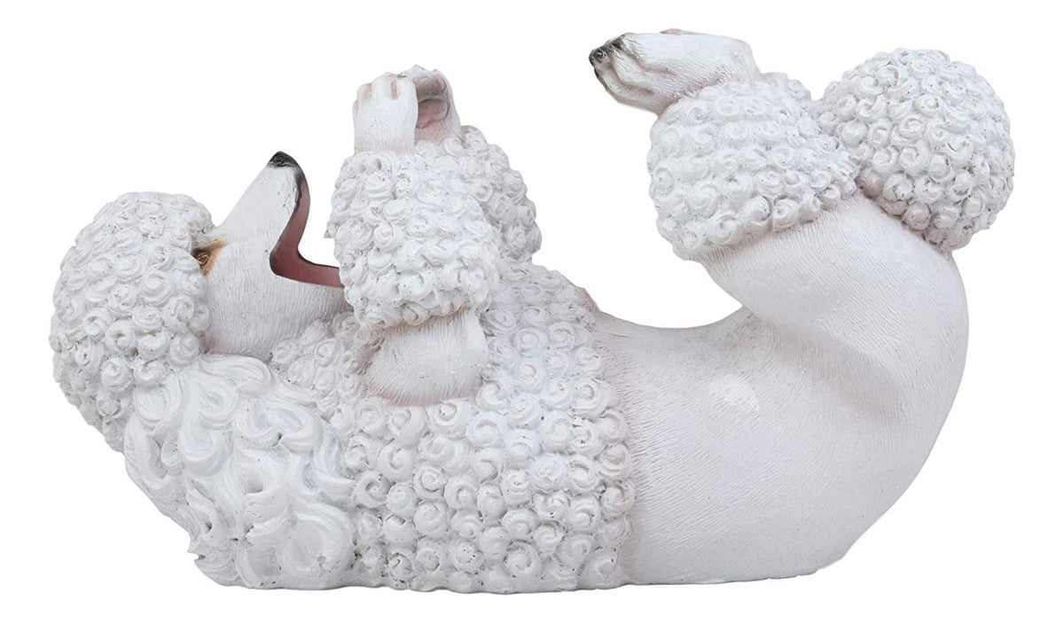 Ebros Purebreed Pedigree Canine White Poodle Dog Wine Bottle Holder Figurine