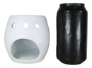 Matte White Gothic Skull Skeleton Ceramic Votive Candle Essential Oil Warmer