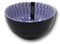 Pack Of 6 Artistic Blue Geometric Stripes Rice Soup Salad Ceramic Bowls 14oz