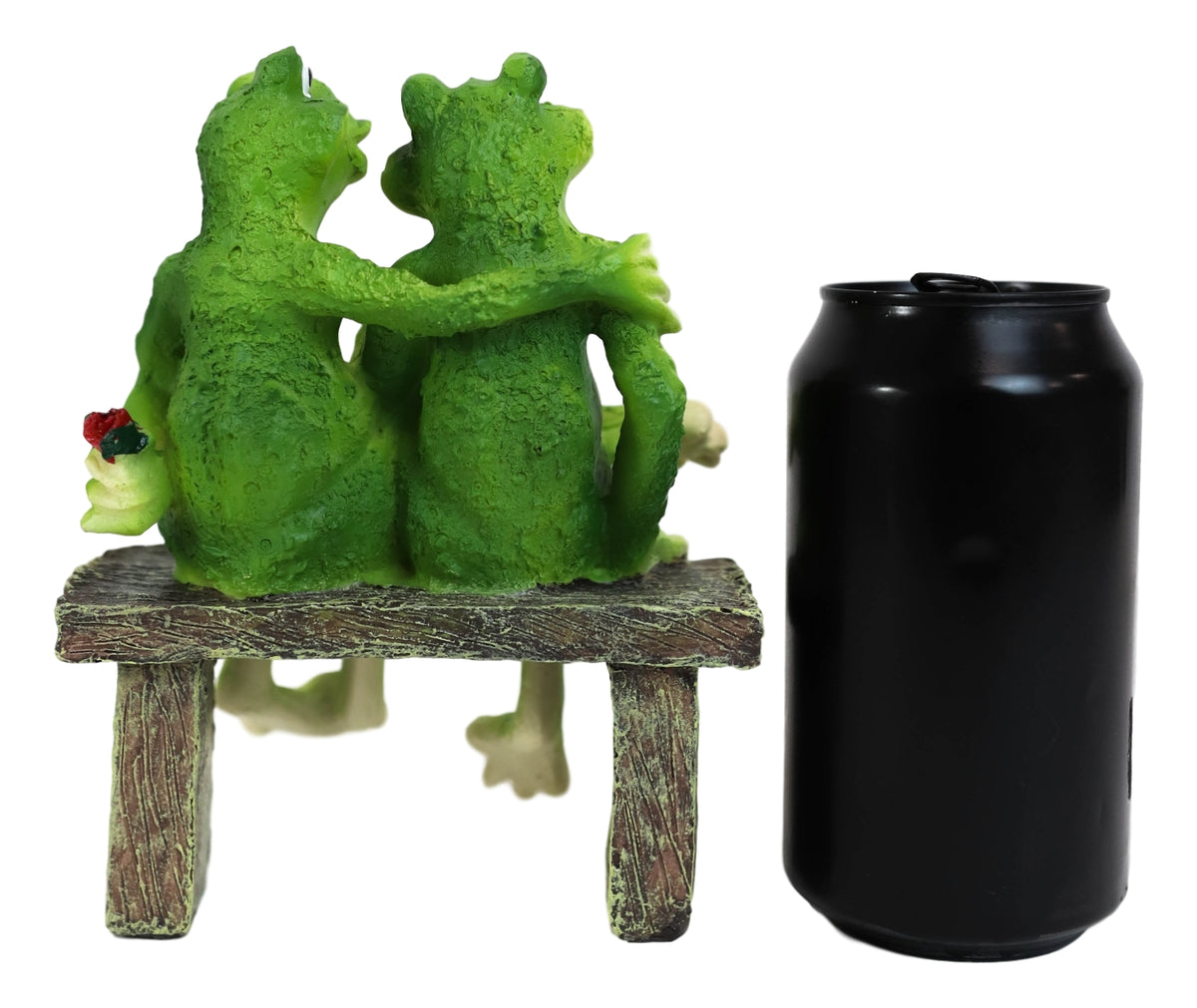 Ebros Gift Rainforest Frog Couple Lovers Sitting Side By Side On A Date Decorative Figurine 7"H